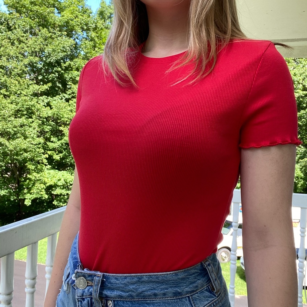 Red bodysuit